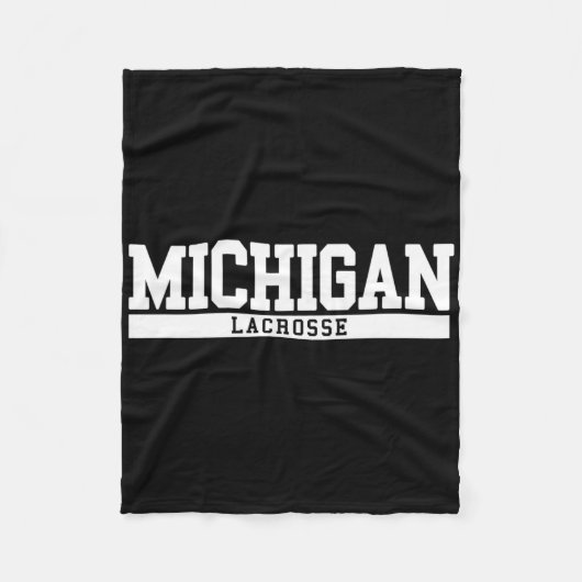 Michigan Lacrosse 1 Fleece Deken (Voorkant)