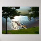 Michigan Lake st sunset Poster (Voorkant)
