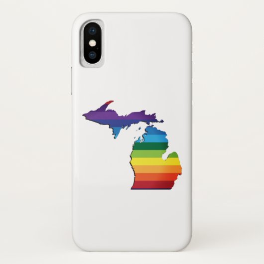Michigan LGBT Rainbow Flag Gay Pride Case-Mate iPhone Case (Achterkant)