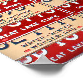 Michigan License Bord American Flag Art Poster (Hoek)