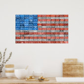 Michigan License Bord Flag Art Poster (Keuken)