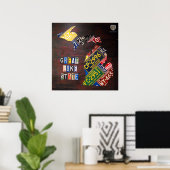 Michigan License Bord Map Afdrukken Poster (Thuiskantoor)