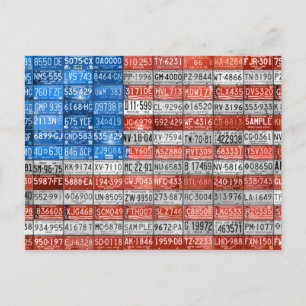 Michigan License Bord Vlag van het Amerikaanse Bri Briefkaart