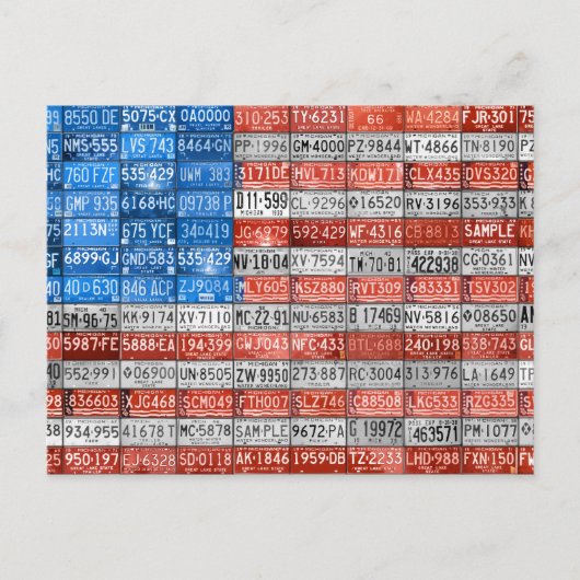 Michigan License Bord Vlag van het Amerikaanse Bri Briefkaart (Voorkant)