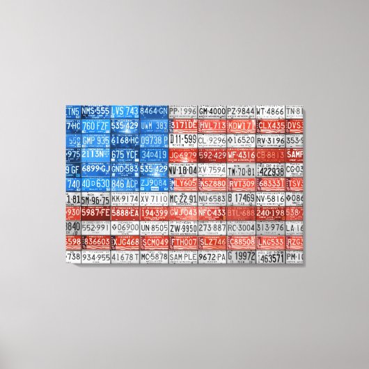 Michigan Licentie Bord Vlag van USA Wrapped Canvas Afdruk (Voorkant)