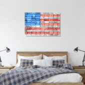 Michigan Licentie Bord Vlag van USA Wrapped Canvas Afdruk (Insitu (Slaapkamer))