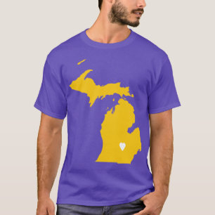 Michigan Liefde in Mosterd Oversized T-shirt