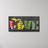 Michigan Liefde  Licentie Bord Word Art Canvas Afdruk (Voorkant)