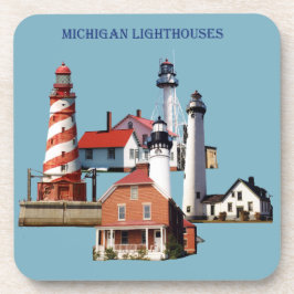Michigan Lighthouders 6 plastic onderzetters