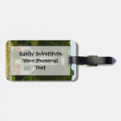 Michigan Lighthouse Abstract Impressionisme Bagagelabel (Achterkant horizontaal)