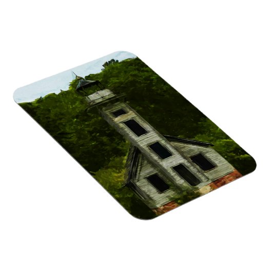 Michigan Lighthouse Abstract Impressionisme Magneet (Rechterzijde)