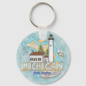 Michigan Lighthouse sleutelhanger (Voorkant)