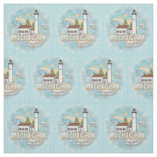Michigan Lighthouse Stof (Swatch)