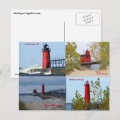Michigan Lighthouses Briefkaart (Voorkant / Achterkant)