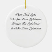 Michigan Lighthouses keramisch siermiddel Keramisch Ornament (Achterkant)