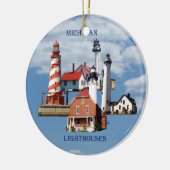 Michigan Lighthouses keramisch siermiddel Ornament (Links)
