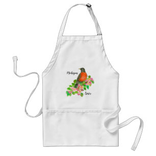 Michigan Love American Robin State Bird Standaard Schort