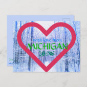 MICHIGAN LOVE HOLIDAY BRIEFKAART (Voorkant / Achterkant)