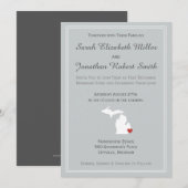 Michigan Love - huwelijksuitnodiging Kaart (Voorkant / Achterkant)