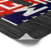 Michigan Love Recycled License Bord Art Map Poster (Hoek)