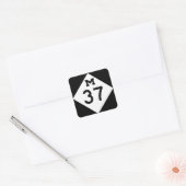 Michigan M-37 Vierkante Sticker (Envelop)