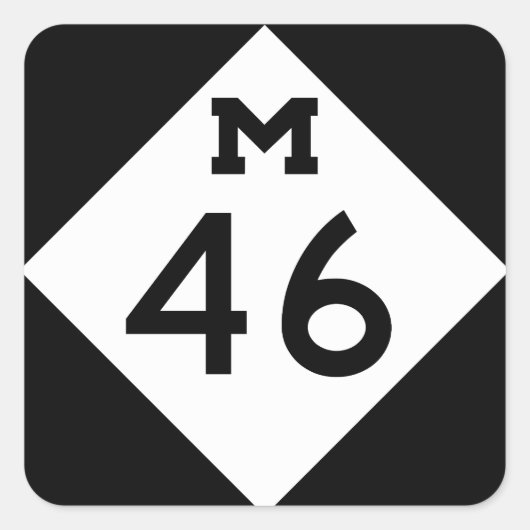 Michigan M-46 Vierkante Sticker (Voorkant)