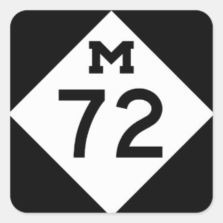 Michigan M-72 Vierkante Sticker