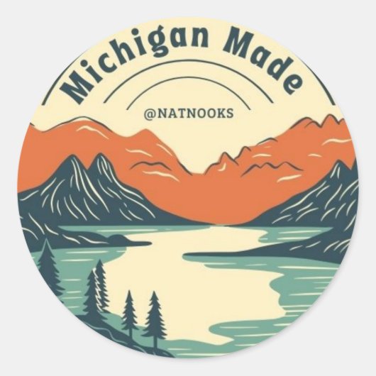Michigan maakte Natuur wandelen Sticker (Voorkant)