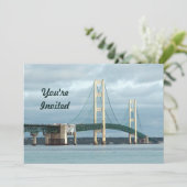 Michigan Mackinac Bridge Photo Birthday Kaart (Staand voorkant)