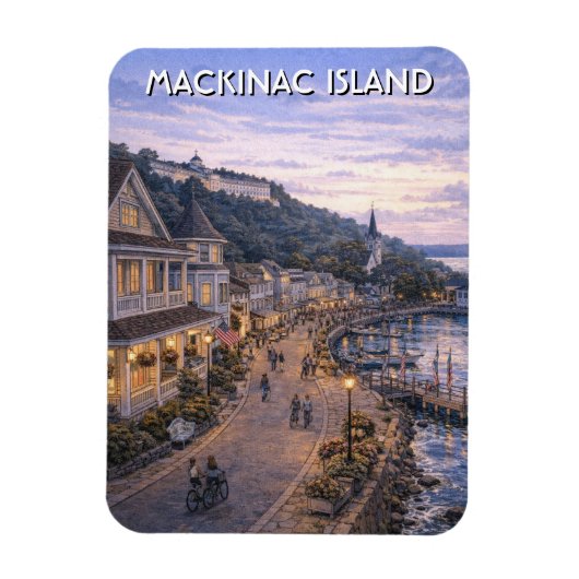 Michigan Mackinac Island Reizen Magneet (Verticaal)