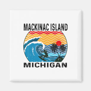 Michigan Mackinac Island Surfplank Surfen Magneet