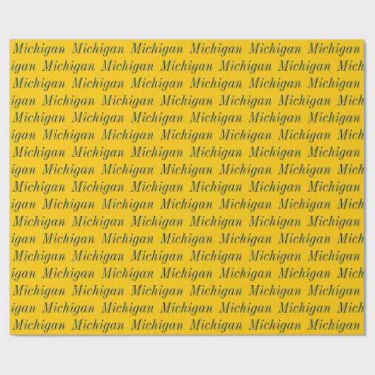 Michigan Maize en Blue Wrapping Paper Cadeaupapier (Vlak)