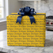 Michigan Maize en Blue Wrapping Paper Cadeaupapier