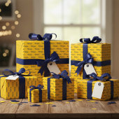 Michigan Maize en Blue Wrapping Paper Cadeaupapier