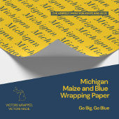 Michigan Maize en Blue Wrapping Paper Cadeaupapier