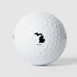 Michigan Map - Black and White Modern Michigan Map Golfballen