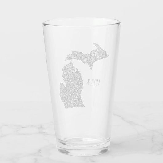 Michigan Map Glas (Achterkant)