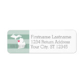 Michigan Map Home State Love met Custom Heart Etiket (Voorkant)