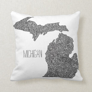 Michigan Map Kussen
