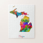 Michigan Map Legpuzzel (Verticaal)