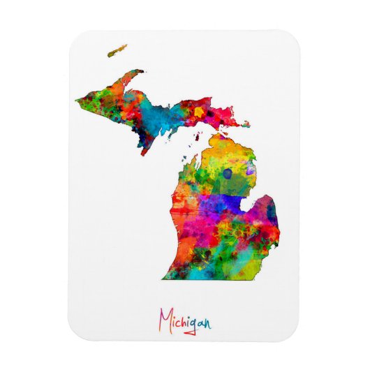 Michigan Map Magneet (Verticaal)