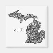Michigan Map Magneet (Voorkant)