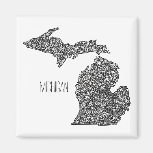 Michigan Map Magneet (Voorkant)