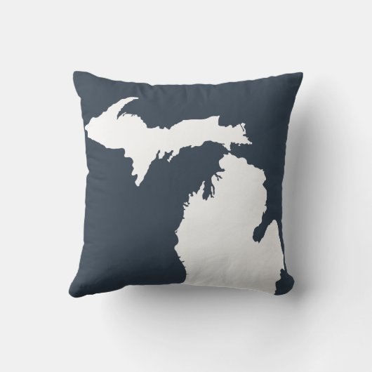 Michigan Map Michigander Foto Kussen (Achterkant)