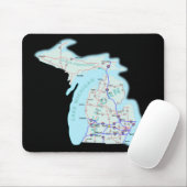 Michigan Map Mousepad Muismat (Met muis)