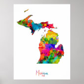 Michigan Map Poster (Voorkant)