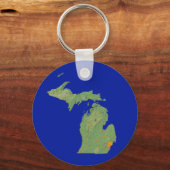 Michigan Map Sleutelhanger (Voorkant)