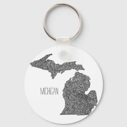 Michigan Map Sleutelhanger (Voorkant)