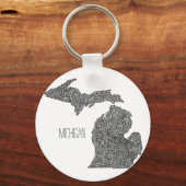 Michigan Map Sleutelhanger (Voorkant)