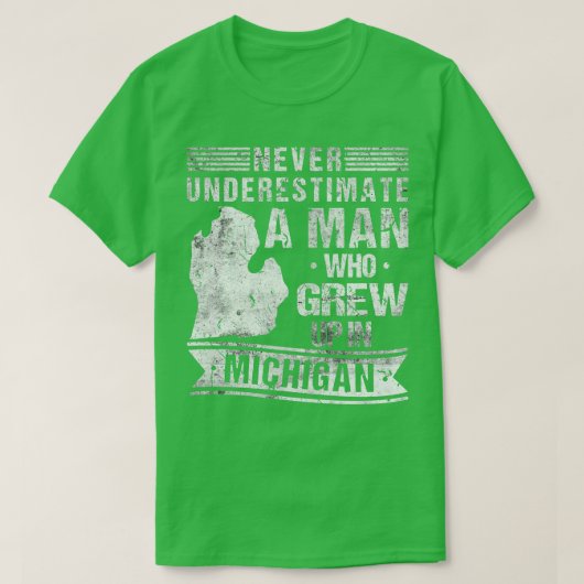  Michigan Map T-shirt (Design voorkant)